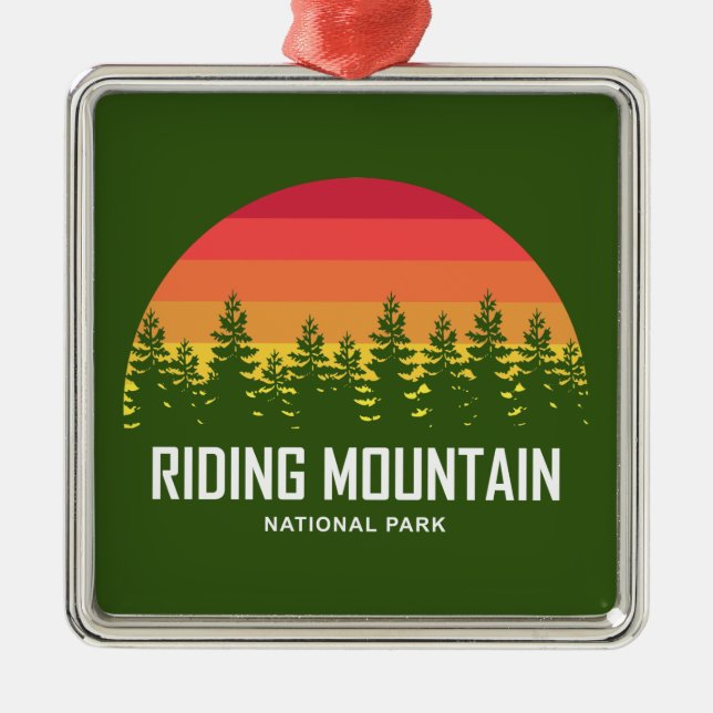 Riding Mountain National Park Metal Tree Decoration (Front)