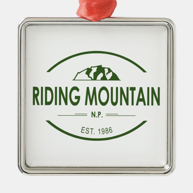 Riding Mountain National Park Metal Tree Decoration (Front)