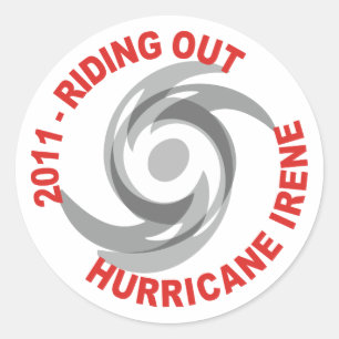 Riding Out Hurricane Irene 2011 Classic Round Sticker
