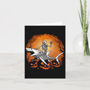 Riding Shark Lazy Halloween Costume Funny Animal Card
