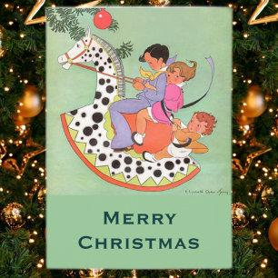 Riding the hobby horse holiday card