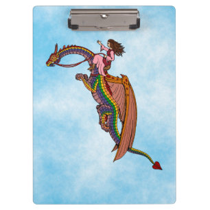 Riding the Rainbow Dragon Clipboard