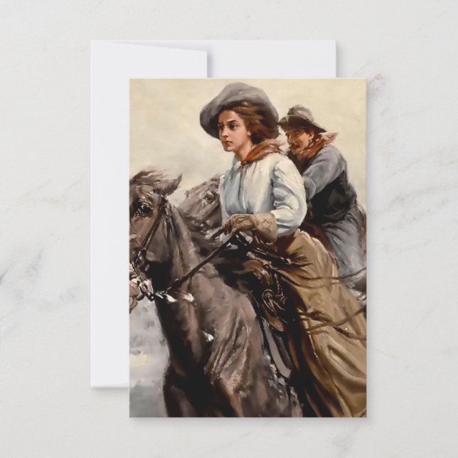 “Riding the Range” by WHD Koerner Thank You Card (Front)