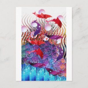 Riding the Waves Postcard