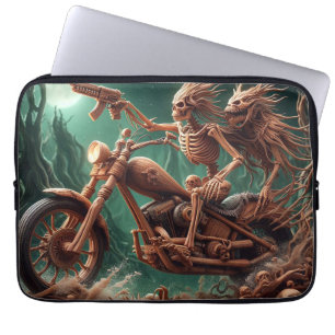 Riding through the interweaving branches laptop sleeve