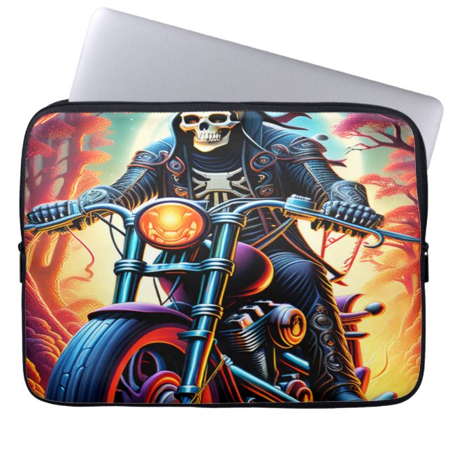Riding through the interweaving branches laptop sleeve (Front)