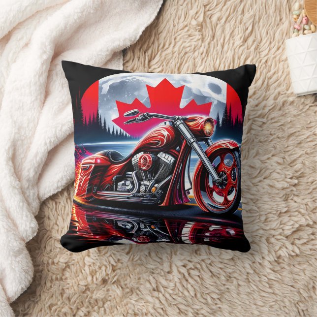 Riding under the Canadian night sky with pride Cushion (Blanket)