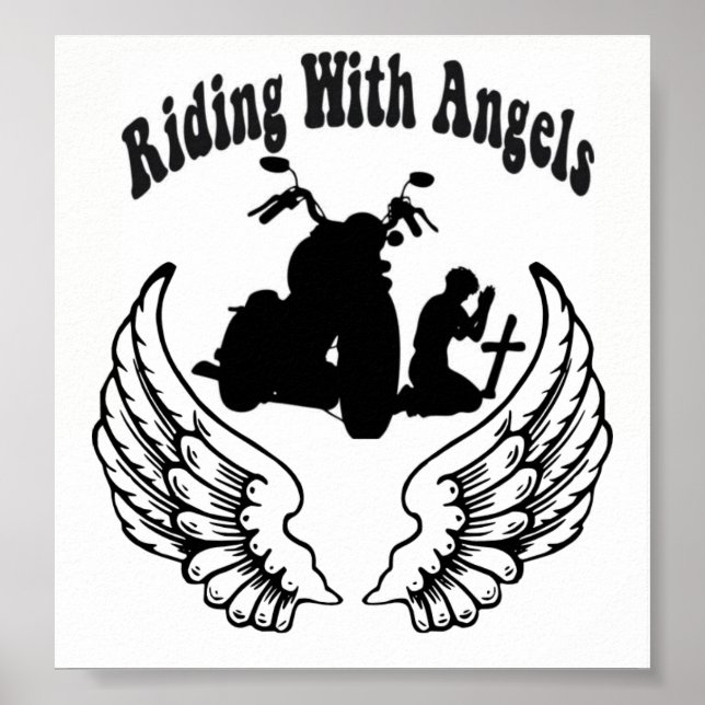 RIDING WITH ANGELS FALLEN BIKERS POSTER (Front)