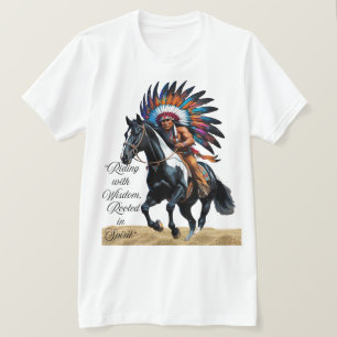 Riding with Wisdom, Rooted in Spirit” T-Shirt