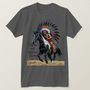 Riding with Wisdom, Rooted in Spirit” T-Shirt