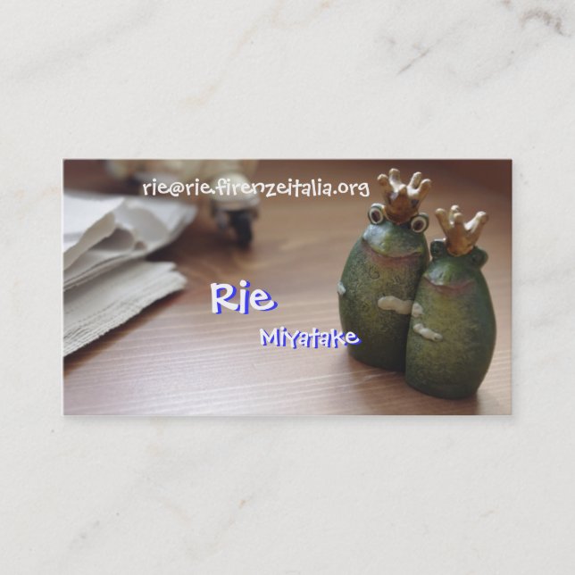 Rie, Rie,... Business Card (Front)