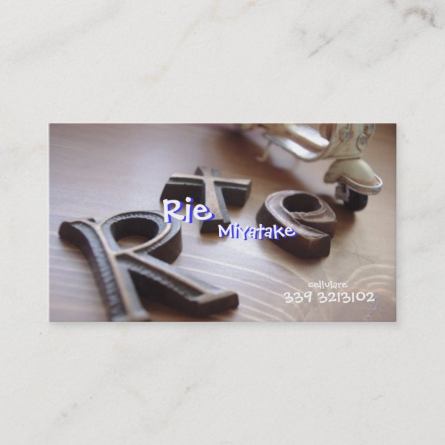 Rie, Rie,... Business Card (Front)