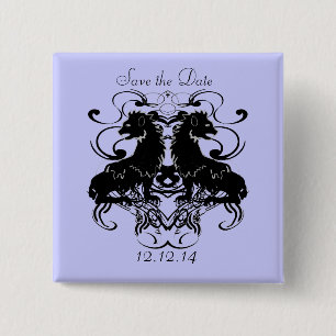 Rielaboration of Vintage Lions with Swirls 15 Cm Square Badge