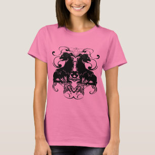 Rielaboration of Vintage Lions with Swirls T-Shirt
