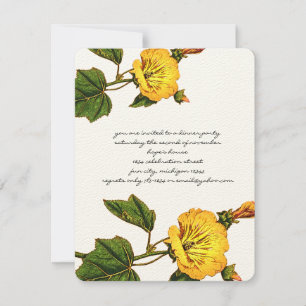 Rielaboration of Yellow Vintage Flower Invitation