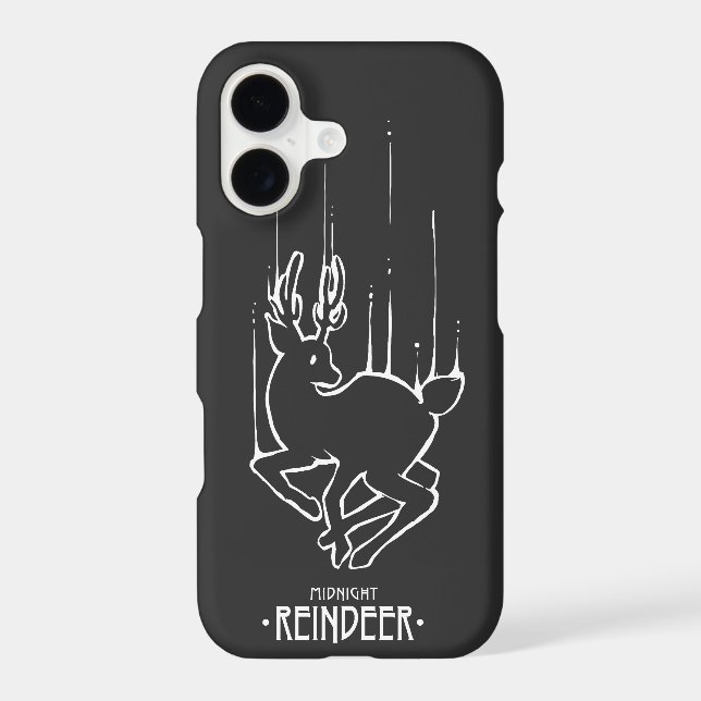 RIENDEER ANIMAL LINE MIDNIGHT REINDEER iPhone CASE (Back)