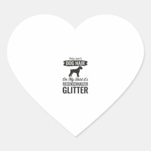Riesenschnauzer Glitter Funny Dog Lover Design_1 Heart Sticker