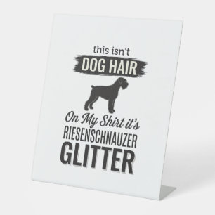 Riesenschnauzer Glitter Funny Dog Lover Design_1 Pedestal Sign