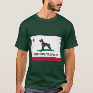 Riesenschnauzer Republic California Republic Flag T-Shirt
