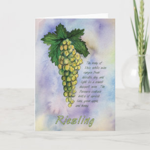 Riesling Wine Grapes Greeting Card