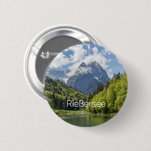 Riessersee Alps Garmisch Partenkirchen Bavaria 6 Cm Round Badge
