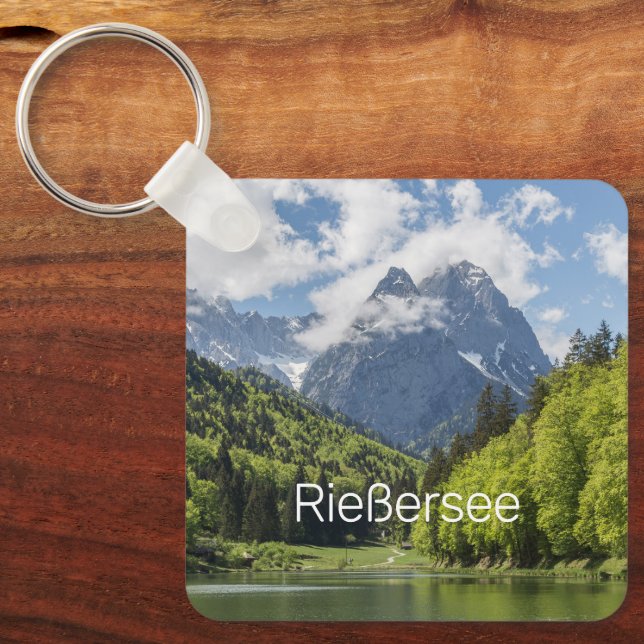 Riessersee Alps Garmisch Partenkirchen Bavaria Lug Key Ring (Front)