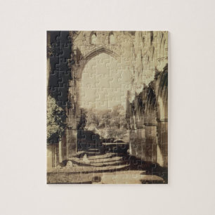 Rievaulx Abbey, North Yorkshire, 1854 (sepia photo Jigsaw Puzzle