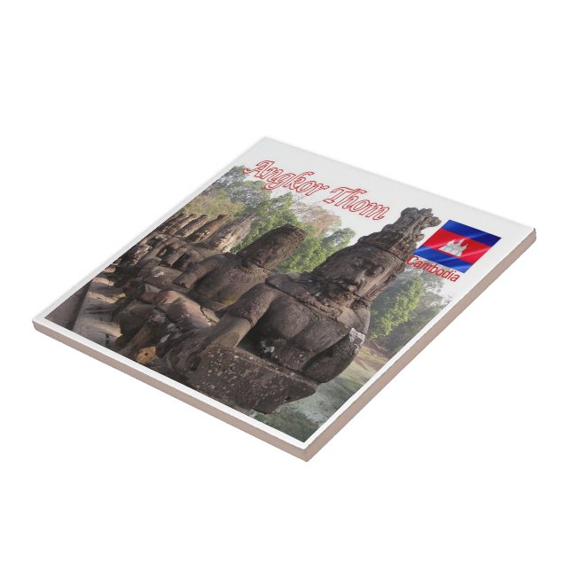 Rif. KH Cambodia, Angkor Thom, Tile (Side)