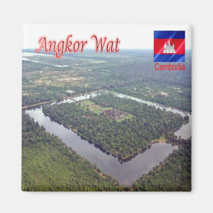 Rif. KH Cambodia, Angkor Wat, Aerial View Magnet