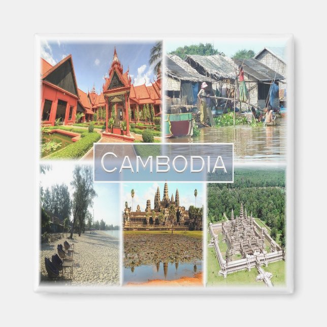 Rif. KH *Cambodia, Angkor Wat, Phonom Penh, fridge Magnet (Front)