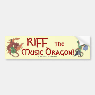 Riff The Music Dragon Bumper Sticker