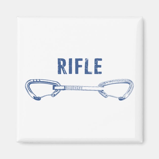 Rifle Colorado Rock Climbing Quickdraw Magnet (Front)