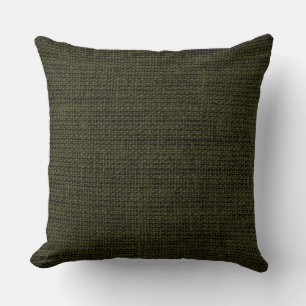 Rifle green Burlap Rustic Linen Cushion