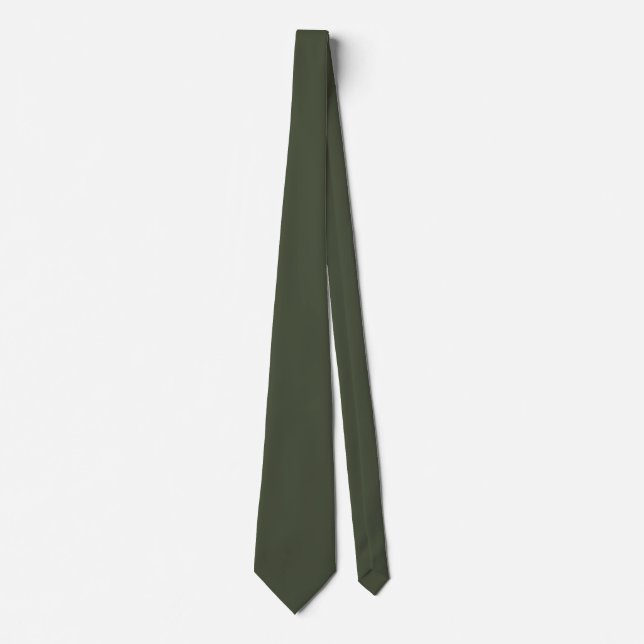 Rifle Green Solid Colour Tie (Front)