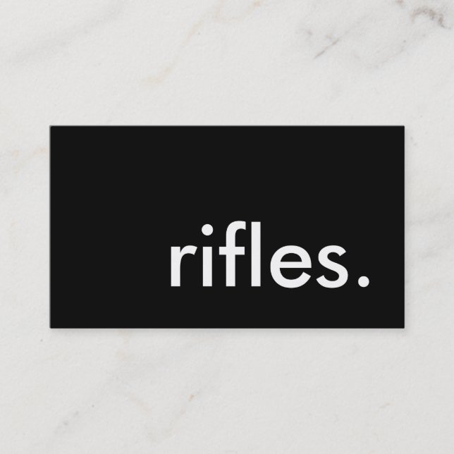 rifles. business card (Front)