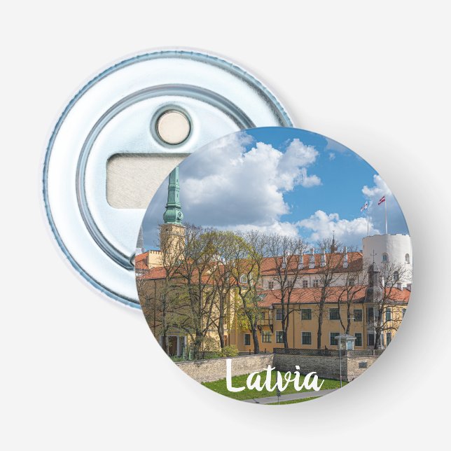Riga Castle in Riga, Latvia Bottle Opener (Front)