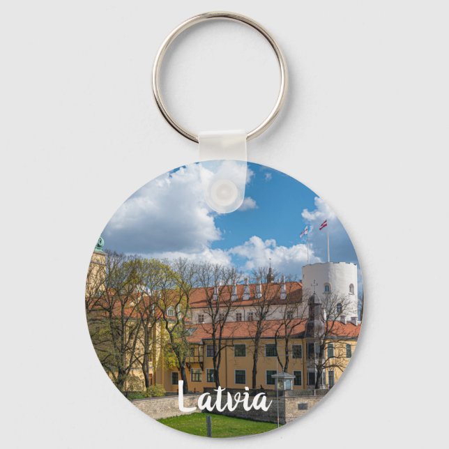 Riga Castle in Riga, Latvia Key Ring (Front)