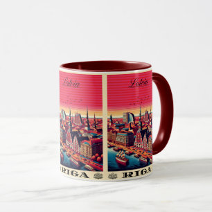 Riga City, Latvia baltic culture vintage gifts Mug
