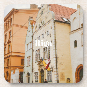 Riga Cityscape Flexible Photo Magnet Coaster