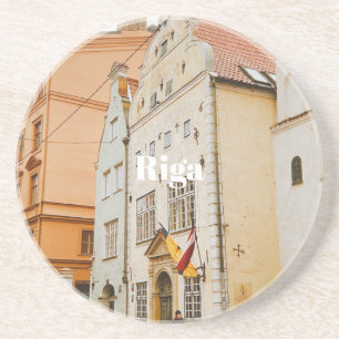 Riga Cityscape Flexible Photo Magnet Coaster