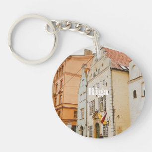 Riga Cityscape Flexible Photo Magnet Key Ring