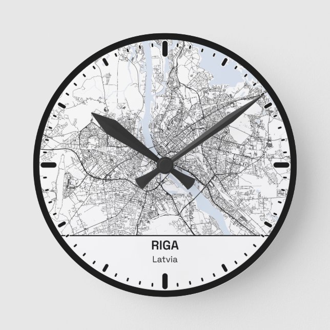 Riga Clock City Line Art (Front)