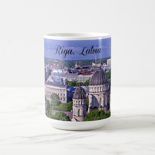 Riga, Latvia cityscape Coffee Mug (Center)