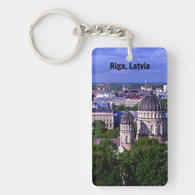 Riga, Latvia cityscape Key Ring (Front)