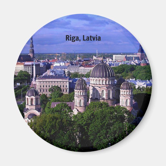 Riga, Latvia cityscape Magnet (Front)