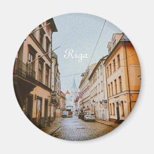 Riga, Latvia Cityscape Magnet