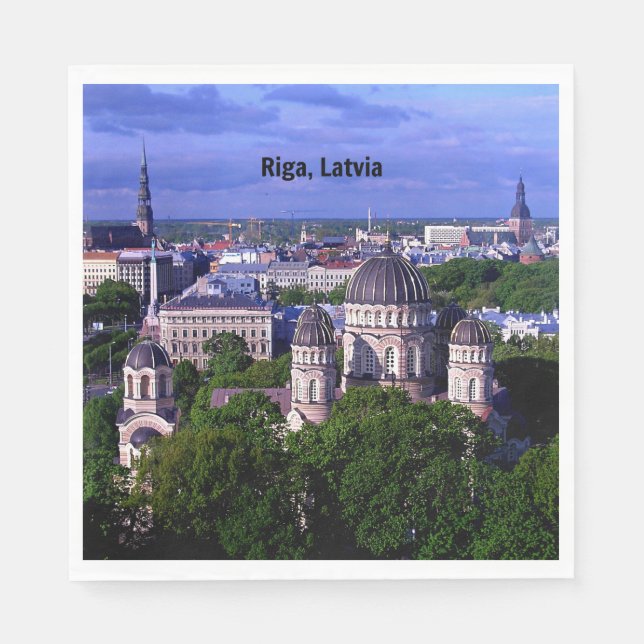 Riga, Latvia cityscape Napkin (Front)