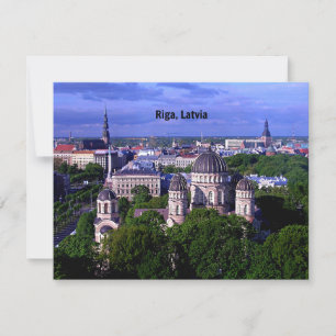 Riga, Latvia cityscape photograph Card