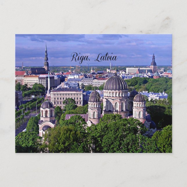 Riga, Latvia cityscape Postcard (Front)