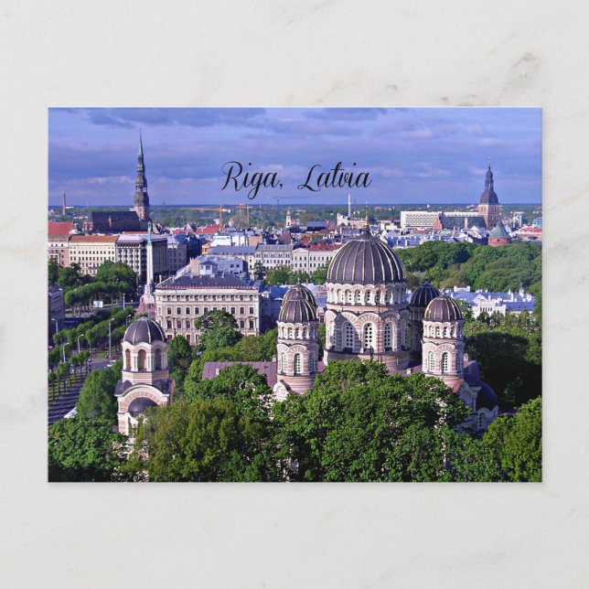 Riga, Latvia cityscape Postcard (Front)